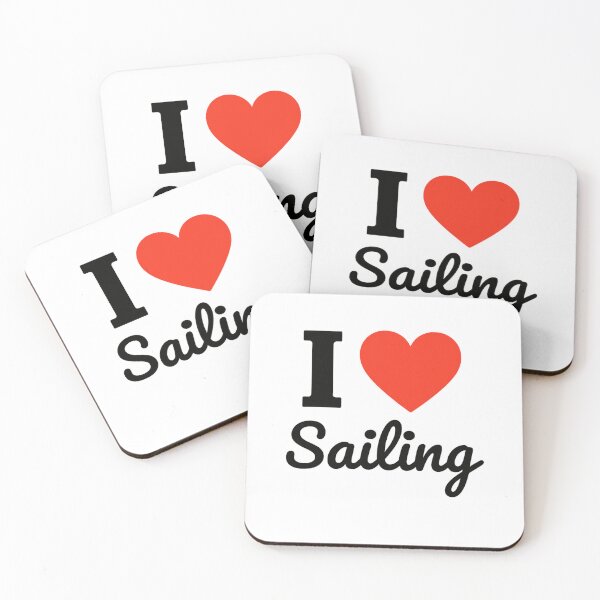 Item preview, I Love Sailing | Ocean Adventure Typography | Nautical Lifestyle & Wind Powered Journey Design designed and sold by PaintedPixels01.