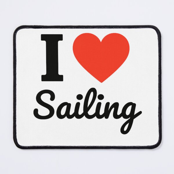 Item preview, I Love Sailing | Ocean Adventure Typography | Nautical Lifestyle & Wind Powered Journey Design designed and sold by PaintedPixels01.
