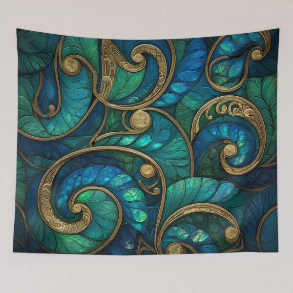 Item preview, New Zealand Māori Paua Pattern Koru Design 844 designed and sold by GrinGalore.