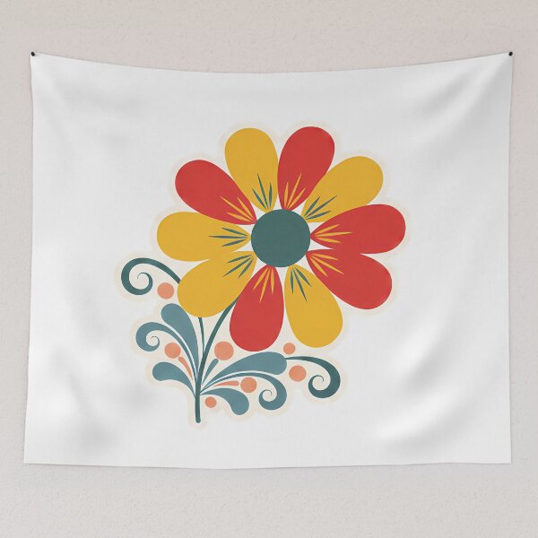 Item preview, Daisy Flower – Scandinavian Folk Art by heidiannemorris © designed and sold by FOLK ART FUSION by heidiannemorris.