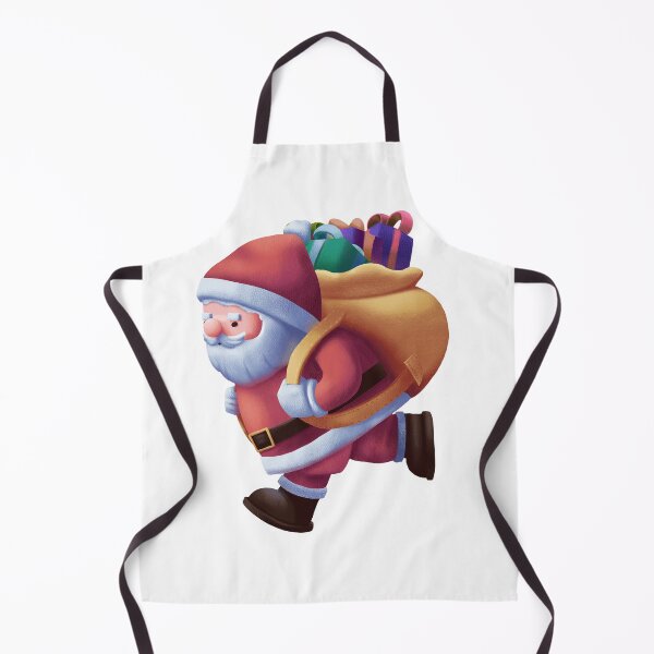 Item preview, Cute Santa Claus Running with Sack of Gifts designed and sold by Jiwingka.
