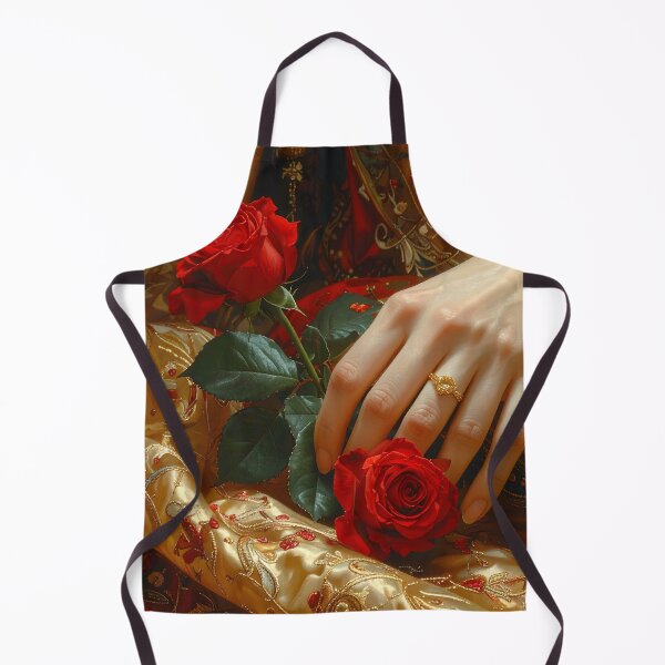 Aperçu de l'œuvre Red Rose Royal Aesthetic — Vintage Luxury Romance créée et vendue par Schoenenwald — Art Japonais, Zen & Nature.