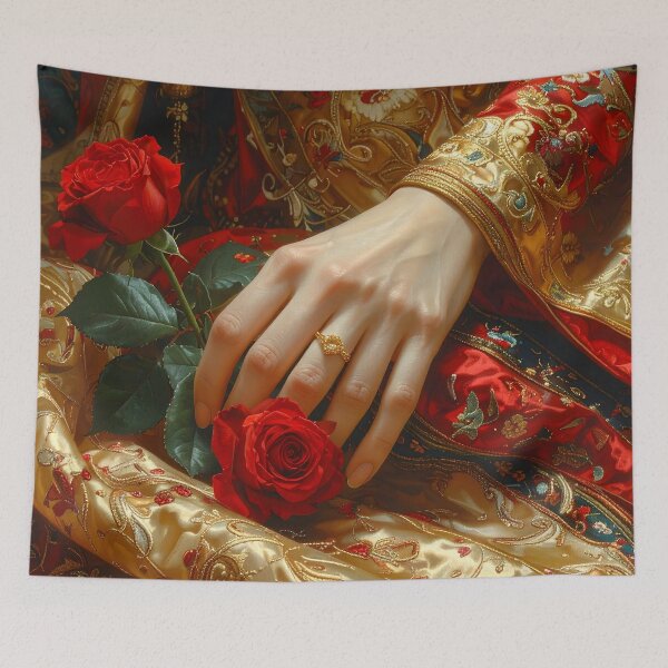 Item preview, Red Rose Royal Aesthetic — Vintage Luxury Romance designed and sold by Schoenenwald - Illustrations Uniques et Originales.