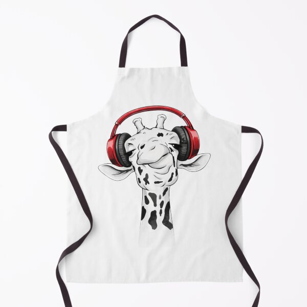 Artikelvorschau, Lustiges Giraffen-T-Shirt mit Kopfhörern – Niedliches Tierdesign für Musikliebhaber entworfen und verkauft von LoppiPrintShop.
