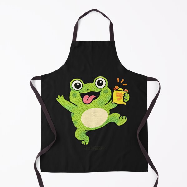 Item preview, Funny Meme Frog With Snack – Cute Goofy Kawaii Frog Embroidered Patch Style designed and sold by ColorSplash123.
