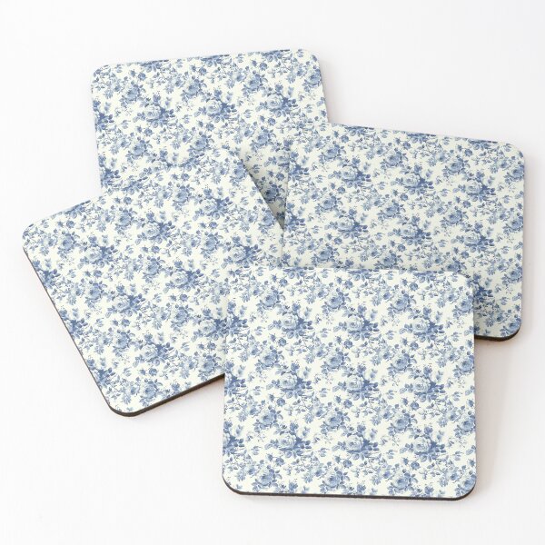 Item preview, Vintage Blue French Floral Pattern designed and sold by LouieVanille.