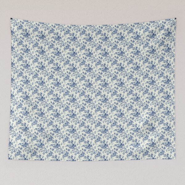 Item preview, Vintage Blue French Floral Pattern designed and sold by LouieVanille.