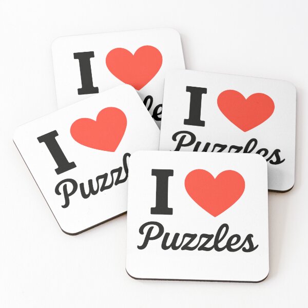 Item preview, I Love Puzzles | Brain Game Typography | Jigsaw & Mind Challenge Design designed and sold by PaintedPixels01.