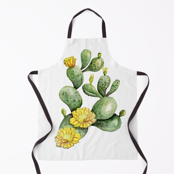 Item preview, Hand-painted naturalistic prickly pear (opuntia) motif created in watercolor. designed and sold by MartaHorodniczy.