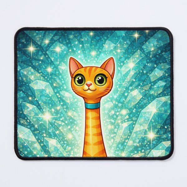 Item preview, Orange Tabby Long Neck Cat – Retro Atomic Cute Cat Illustration designed and sold by chihuahuashower.