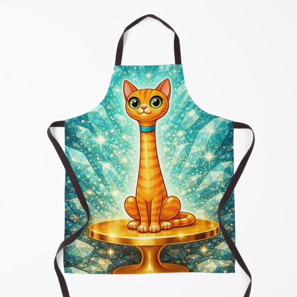 Item preview, Orange Tabby Long Neck Cat – Retro Atomic Cute Cat Illustration designed and sold by chihuahuashower.
