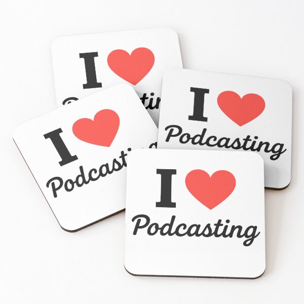 Item preview, I Love Podcasting | Audio & Media Typography | Podcaster Passion & Creative Voice Design designed and sold by PaintedPixels01.