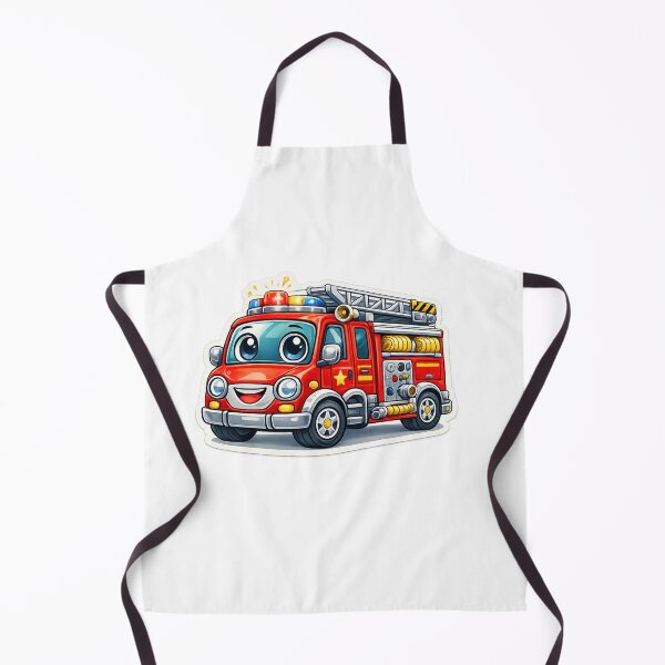 Item preview, Cute Cartoon Fire Truck Sticker | Funny Firefighter Vehicle designed and sold by vibingshopau.