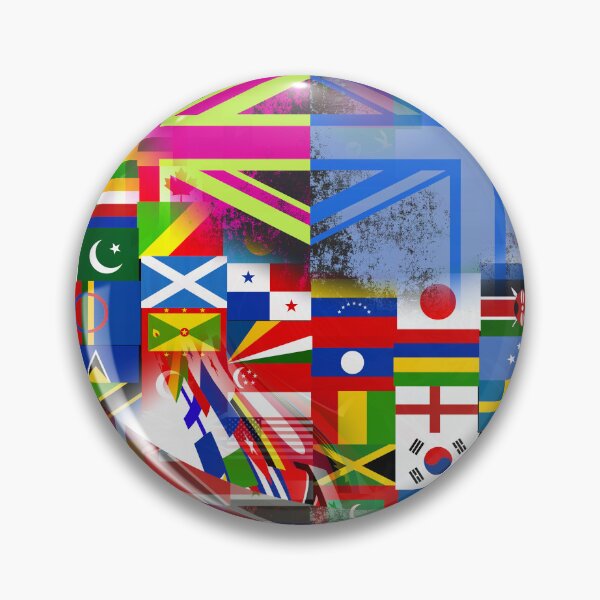 Item preview, World Flag Distressed Glitch Abstract Collage  designed and sold by Prawny.