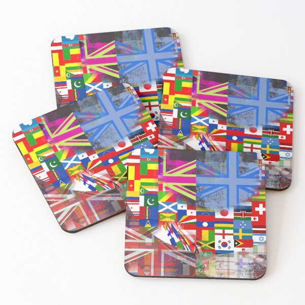 Item preview, World Flag Distressed Glitch Abstract Collage  designed and sold by Prawny.