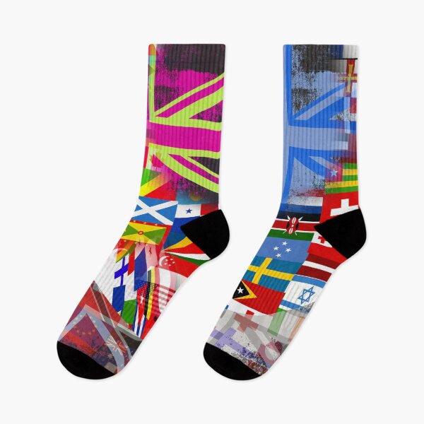 Item preview, World Flag Distressed Glitch Abstract Collage  designed and sold by Prawny.