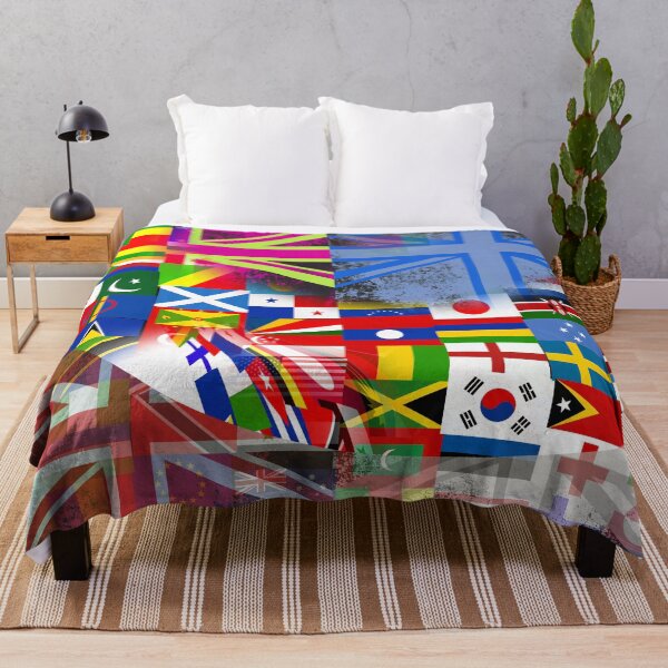 Item preview, World Flag Distressed Glitch Abstract Collage designed and sold by Prawny.