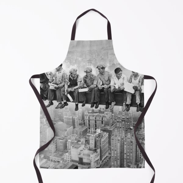 Item preview, Vintage lunch atop a skyscraper iron workers New York City 1932 black and white photograph poster print designed and sold by Astrid Arkhangelsky.