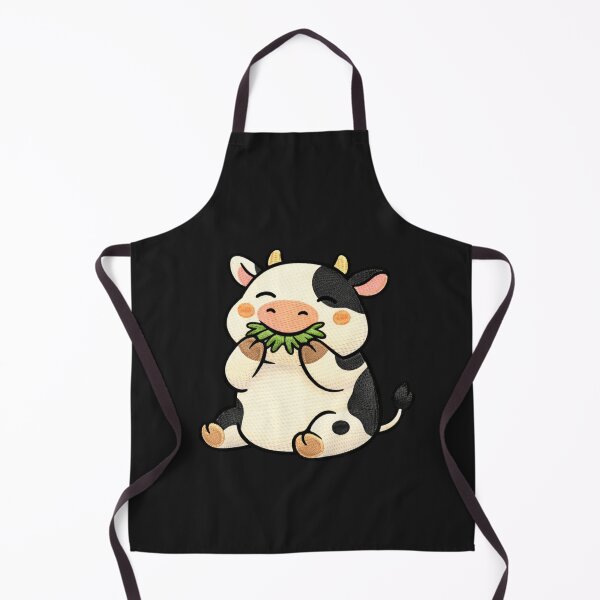 Artikelvorschau, Niedliche Snack-Liebhaber-Kuh – Kawaii Happy Cow Lustiger Feinschmecker-Aufnäher im Stickstil entworfen und verkauft von ColorSplash123.