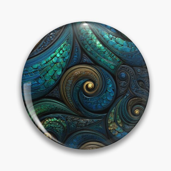 Item preview, New Zealand Māori Paua Pattern Koru Design 846 designed and sold by GrinGalore.