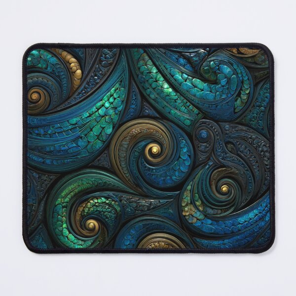 Item preview, New Zealand Māori Paua Pattern Koru Design 846 designed and sold by GrinGalore.
