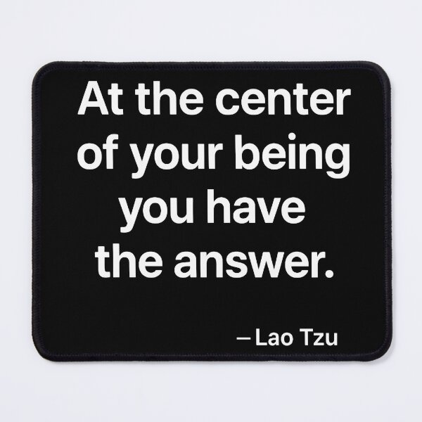 Item preview, The Answer Within – Lao Tzu Minimalist Wisdom (Black Font) designed and sold by TshirtsLabs.