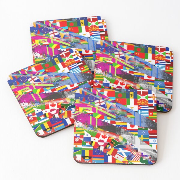 Item preview, World Flag Global Glitch Abstract Collage  designed and sold by Prawny.