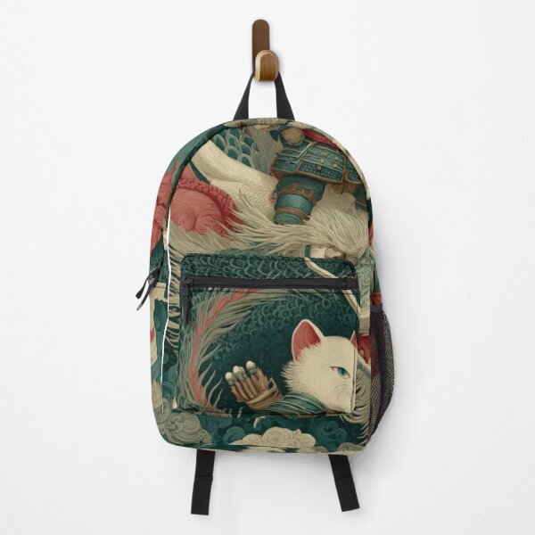 Item preview, Samurai Cat Riding Japanese Dragon - Epic Ukiyo-e Neko Warrior Art designed and sold by De Aqui y de Alla Studio.
