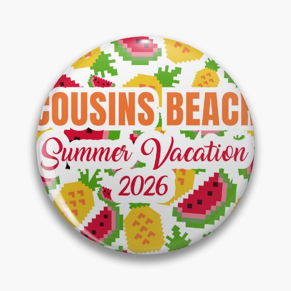 Item preview, Cousins Beach Summer Vacation 2026 Pixel Art Fruit Pattern designed and sold by PixelWaveBD.
