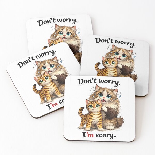Item preview, Scary Kitten Bodyguard Funny Cat Cartoon designed and sold by HAEUNINE.