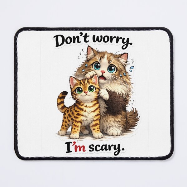 Item preview, Scary Kitten Bodyguard Funny Cat Cartoon designed and sold by HAEUNINE.