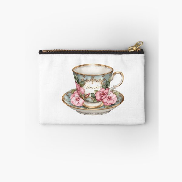 Item preview, French February Teacup Floral Sticker designed and sold by MaisonMaria.