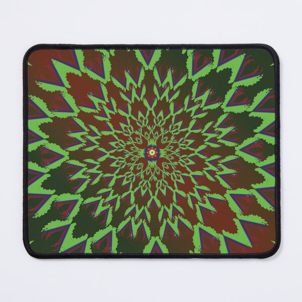 Item preview, Emerald Leaf Fractal Mandala Burst designed and sold by OIL Pattern Design .