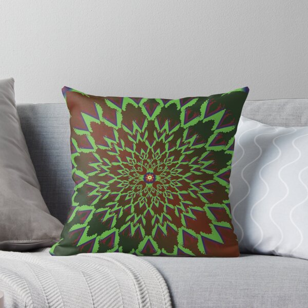 Item preview, Emerald Leaf Fractal Mandala Burst designed and sold by OIL Pattern Design .