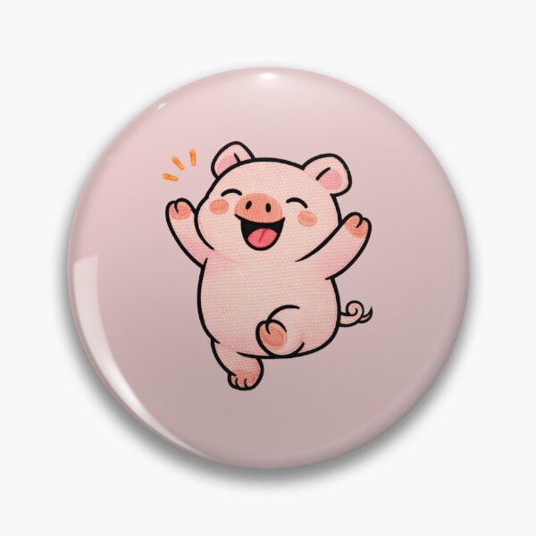 Item preview, Funny Dancing Pig – Cute Kawaii Party Pig Meme Embroidered Patch Style designed and sold by ColorSplash123.