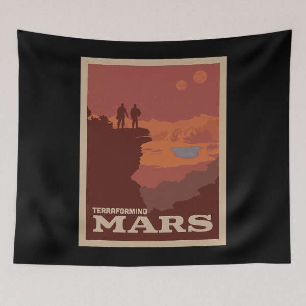 Item preview, Terraforming Mars Board Game - Minimalist Travel Poster Style - Gaming Art - Board Games designed and sold by thymowalravens.