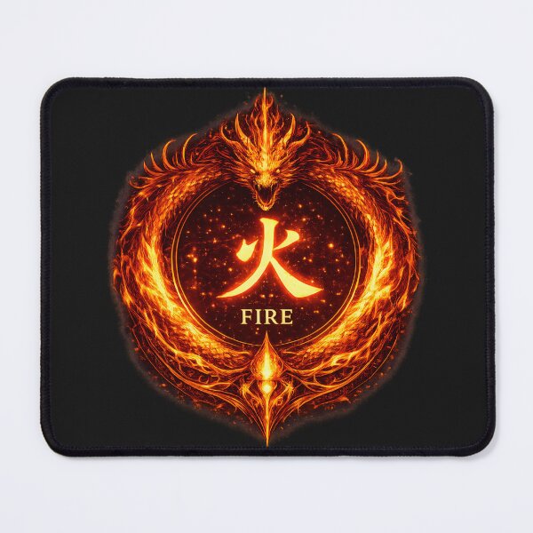 Item preview, Chinese Fire Symbol Dragon Flame Emblem designed and sold by ChineseMystical.