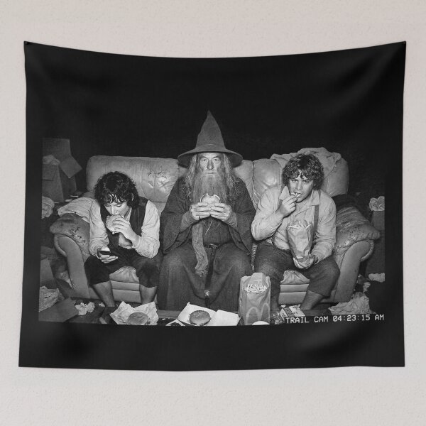 Item preview, Gandal Frod Sam Trail Cam, LOTR Burger Meme designed and sold by WilliaMaler.