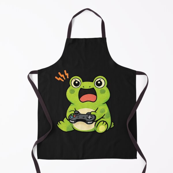 Item preview, Funny Gamer Rage Frog – Cute Kawaii Gaming Meme Frog Embroidered Patch Style designed and sold by ColorSplash123.