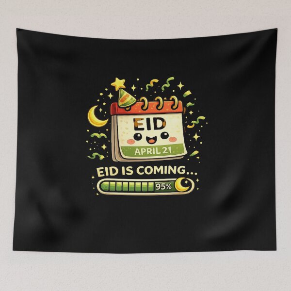 Item preview, Eid Is Coming Calendar Countdown Moon Muslim Celebration Design designed and sold by bilal sibgui.