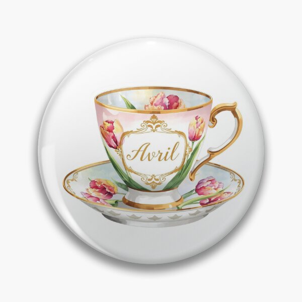 Item preview, French April Teacup Tulip Sticker designed and sold by MaisonMaria.