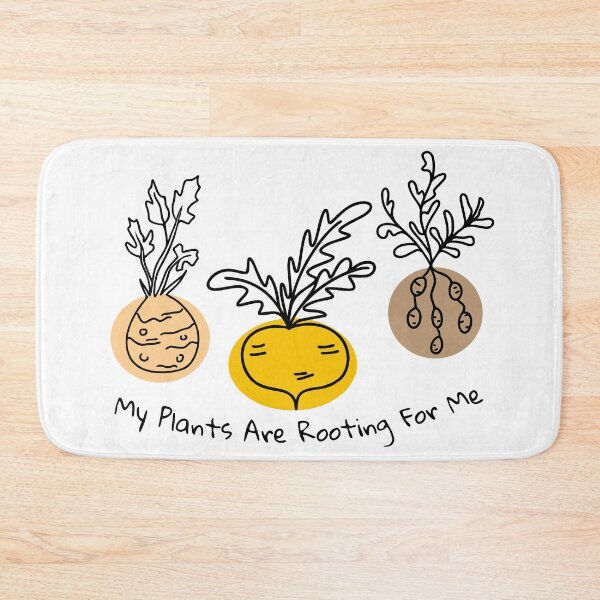 Item preview, My Plants Are Rooting For Me - Vegetable Trio Minimalist Gardening Art designed and sold by ArcticFoxStudio.