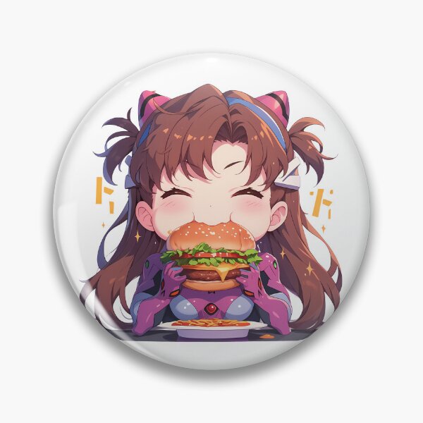 Item preview, Makinami Mari Evangelion Chibi Burger Fun designed and sold by earlobejerk.