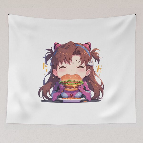 Item preview, Makinami Mari Evangelion Chibi Burger Fun designed and sold by earlobejerk.
