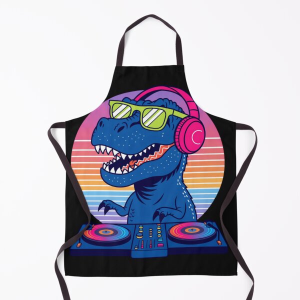 Item preview, Retro DJ T Rex Sunset Vibes designed and sold by crazygoose30.