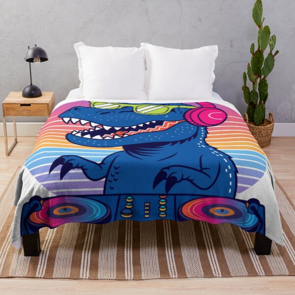 Item preview, Retro DJ T Rex Sunset Vibes designed and sold by crazygoose30.
