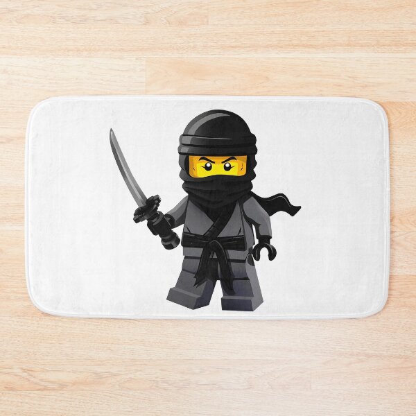 Item preview, Lego Ninja Warrior Black Minifig - Cute Blocky Sword Fighter Art Print designed and sold by DesignArtist.ia.
