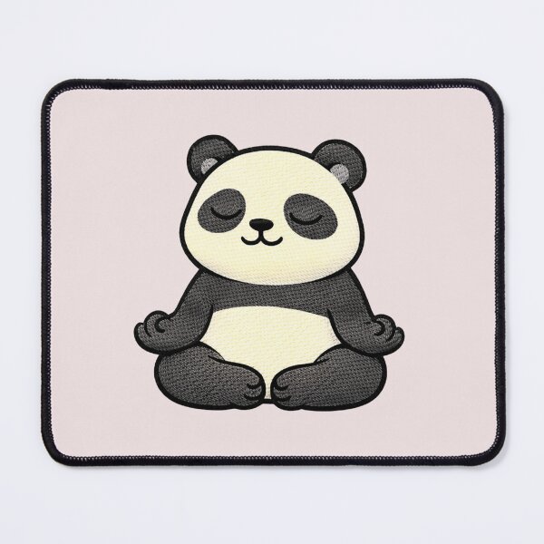 Item preview, Zen Panda Meditation – Cute Kawaii Calm Panda Embroidered Patch Style designed and sold by ColorSplash123.