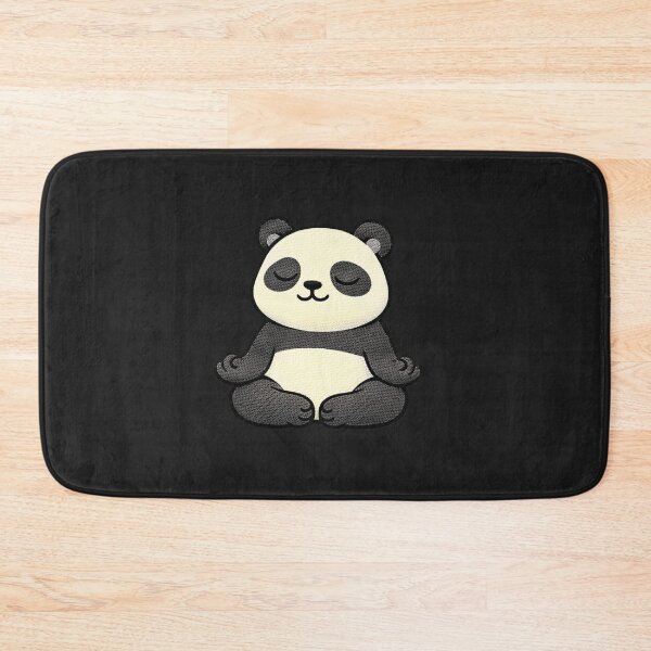 Item preview, Zen Panda Meditation – Cute Kawaii Calm Panda Embroidered Patch Style designed and sold by ColorSplash123.