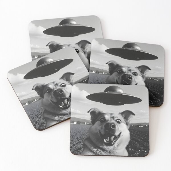 Item preview, Funny Adopted Dog Selfie with Alien UFO Cute Puppy Adoption Lover designed and sold by Jokerstyle.